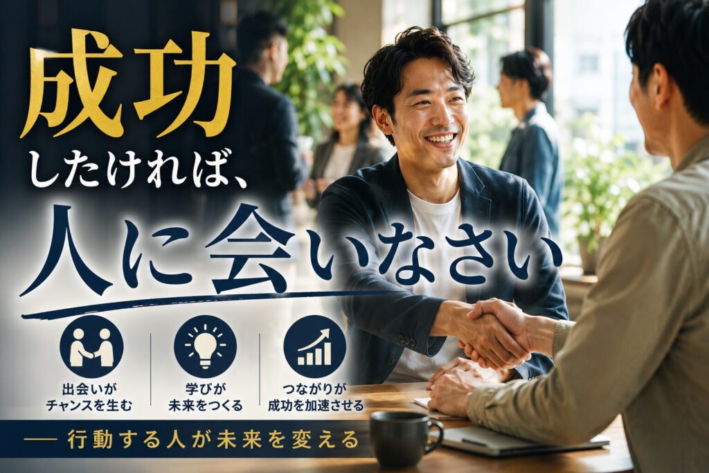動かなければ未来は変わらない　人に会いなさい