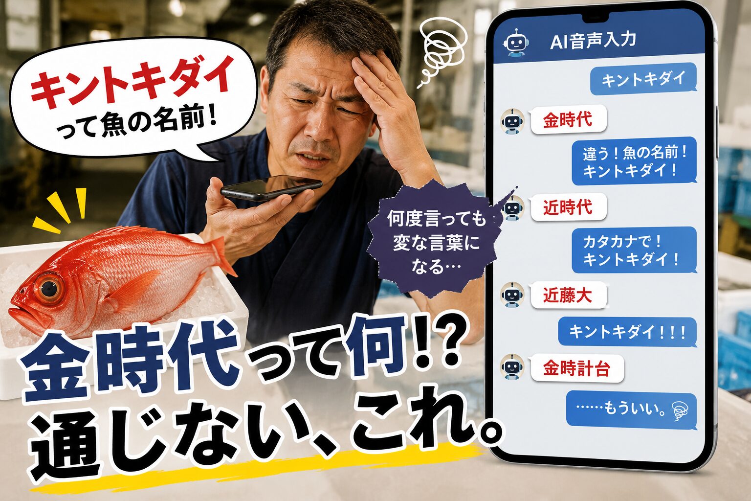 キントキダイを何度言っても「金時代」と誤変換され、困っている魚屋のアイキャッチ画像