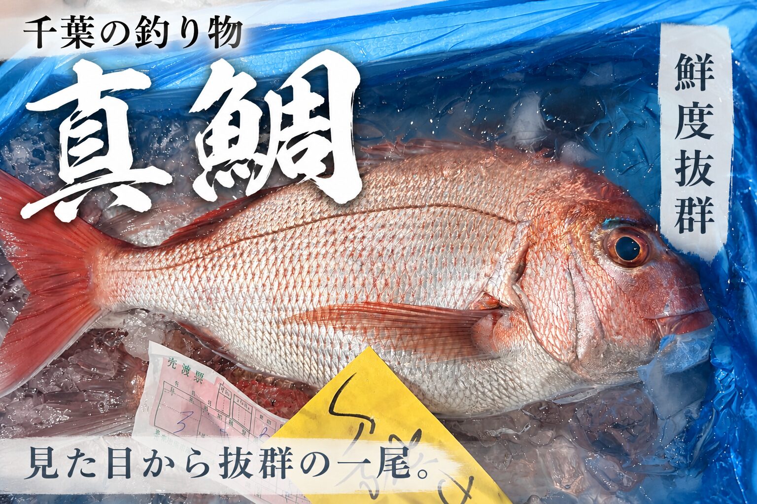 千葉県産の釣り物真鯛。鮮度抜群で見た目にもきれいな一尾